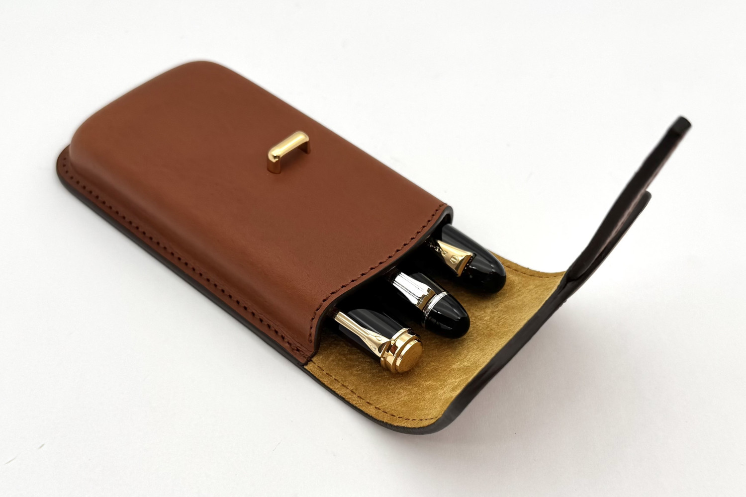 PILOTxSOMÈSLESaddleDesignSeriesBrown3PenCase_G